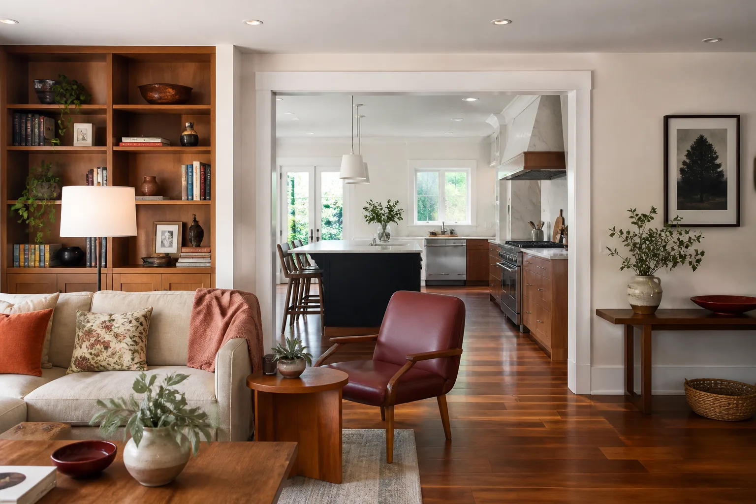An open living space after a whole-home remodel